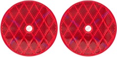 Red Class A 3-3/16″ Round Reflector with Center Mounting Hole 2x 10x 25x