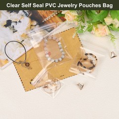100pack Jewelry Bags 3 x 4.3 Inch for Jewelry Packaging Transparent