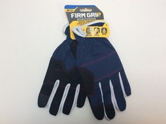 Firm Grip Heavy Duty Utility Gloves, Touch Screen, Duck Canvas, Navy Blue
