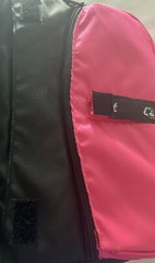CASE-IT Zipper Pouch for Three-Ring Binder Storage Pink with Black Mesh