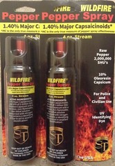 2 HOTTEST ON MARKET Wildfire 4 oz 1.4MC Pepper Spray STREAM Self Defense UV LOCK