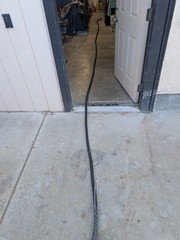 25′ of 4 conductor, 4 AWG stranded, copper wire w/ Strain Relief