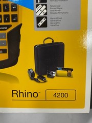 Dymo Rhino 4200 Handheld Industrial Thermal Label Maker Case Kit Bundle