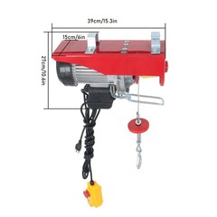 1320lbs/600kg Electric Hoist w/ 14ft Remote,110V 1200W,40ft Lift,Emergency Stop