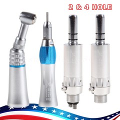 Dental Air Motor E-type 2/4Hole Slow Low Speed Handpiece Push Latch Contra Angle