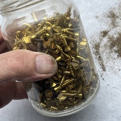 2 Pounds Of Brass Screws 3/4”x#8 Nos