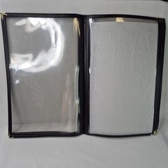 Menu Covers 8.5 x 14 Book Style 6 Page 12 Views Restaurant Bar Clear Vinyl Lot 7