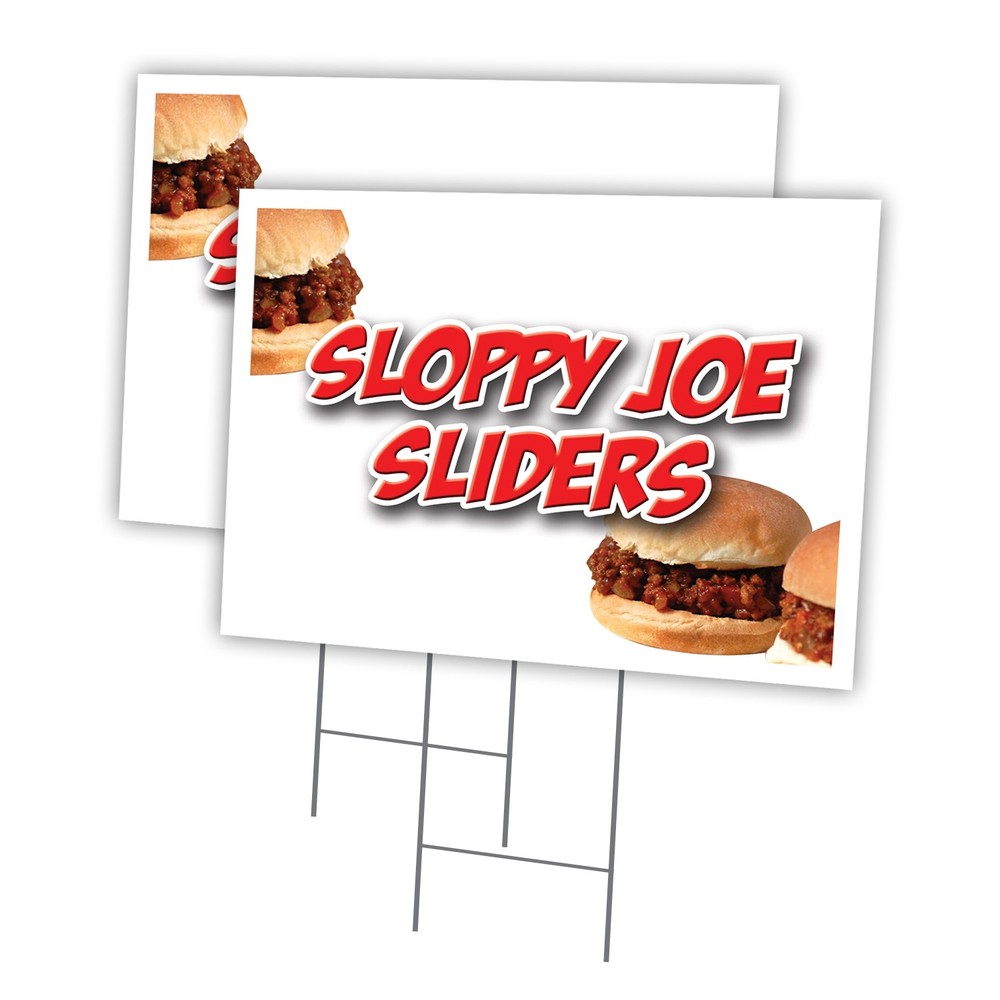 Sloppy Joe Sliders Multi-Pack of Yard Signs & Stake plastic coroplast window