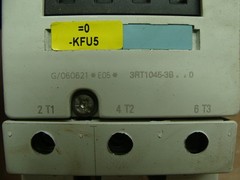 SIEMENS POWER CONTACTOR 3RT1045-3BB40 W/SURGE SUPPRESSOR SIEMENS 3RT1926-1BB00