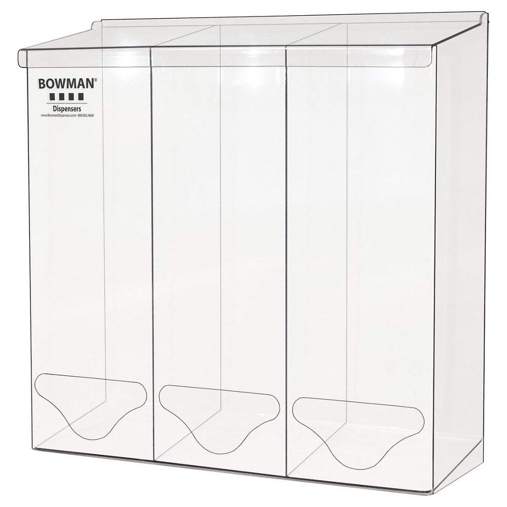 BOWMAN DISPENSERS Bulk Dispenser,Clear,18 3/8″ W 34GE12
