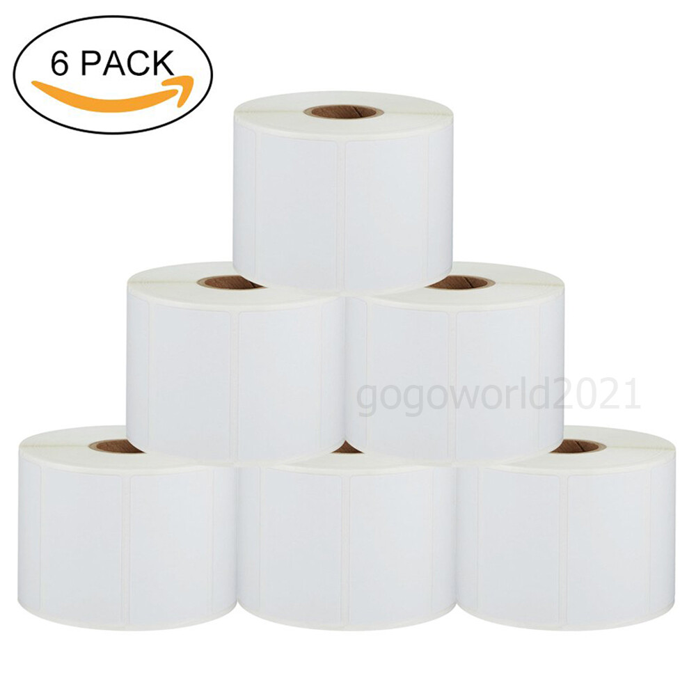 6 Rolls 2.25″ x 1.25″ 1000 Direct Thermal Barcode Labels For Zebra LP2824 2844
