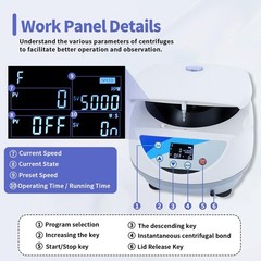 500-5000RPM Variable Speed Centrifuge w/w/6×10/15ml Rotor Centrifuge Machine