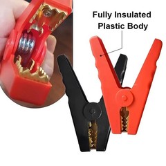 2PCS Car Alligator Clips Crocodile Clip Battery Test Clamps 150A Red Black