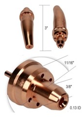 Acetylene Cutting/Gouging Tip 1-118 #0, 0-1-118 Fits Victor Gouging Tip QTY 1