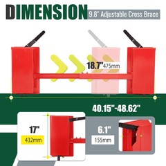 4000lb Skid Steer Quick Tach Conversion Adapter Attach w/ Adjustable Cross Brace