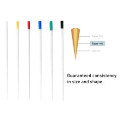 AZDENT puntas de papel endodoncia dental 0.04 Taper 15#-40# 100pcs/pack