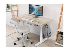 SHW 40 x 22 Inches Electric Height Adjustable Sit to Stand Desk with Hanging …