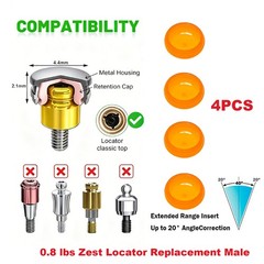 US ZEST LOCATOR Overdenture Caps Abutment Ti Hiossen ET Osstem TS Mini/Regular