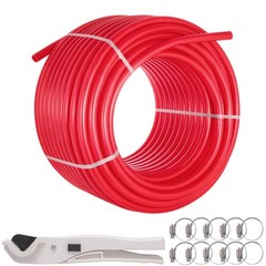 1″ Red PEX-B Tubing 300ft, Non-Barrier, for Potable Water & Radiant Heat