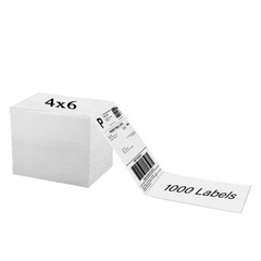 1000-2000 4×6 Fanfold Direct Thermal Shipping Labels for Zebra and Rollo Printer