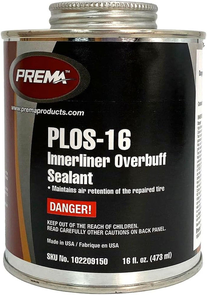 PLOS-16 Innerliner Overbuff Sealant with Built in Brush Top in 16 Oz Can for Tir