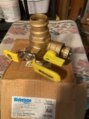Webstone H-81415HV 1-1/4 in Press Rotating Flange Ball Valve W/ purge get 1 Free