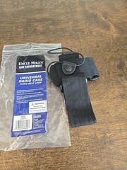 Uncle Mike’s Radio Case with Fixed Belt Loop Nylon Web Black Universal 88804