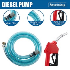 110V Electric Diesel Oil Fuel Transfer Pump w/ Meter with 13′ Hose & Nozzle Kit