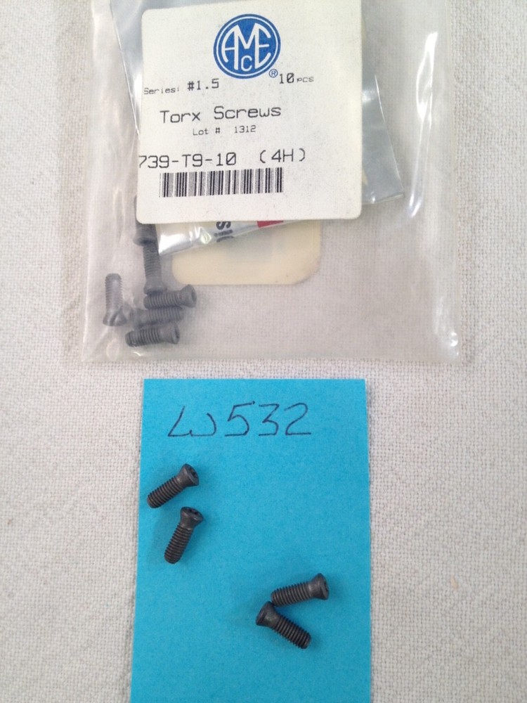 10 PC PACK OF ALLIED SERIES #1.5, TORX SCREWS #739-T9-10 (4H) AMEC {Ref # w532}
