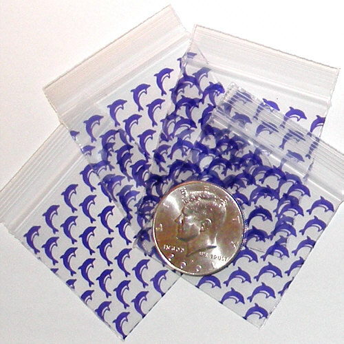 100 Apple baggies 2 x 2 in. Dolphins 2020 mini zip bags