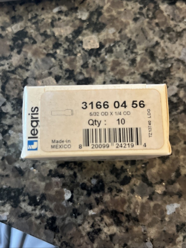 LEGRIS 3166 04 56 Plug In Reducer,5/32 x 1/4 In OD,PK10 1PFE5