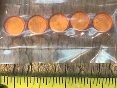 5 Spectro-Film optical filters passband / bandpass new .500 diameter