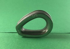2 Pieces Stainless Steel 316 1/4″ (6mm) Wire Rope Thimble Casting with Closed…