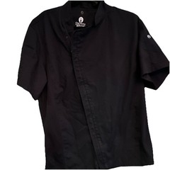 Chef Works Black Short Sleeve Chef Coat Jacket – Polycotton Workwear Coat