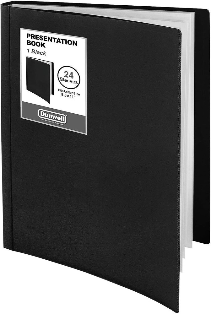 8.5X11 Presentation Binder With 24 Sleeves Customizable Portfolio Organizer