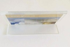 10 Pack Business Card Clear Acrylic Sign Holder Slant Back Display 4″x2″ ZM