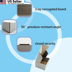 7x4x2 Inch White Shipping Boxes 25 Pack,Small Gift 7”x4”x2”,
