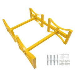 Heavy Duty Stackable Oil Barrel Bracket Yellow Drum Rack Steel 1600lbs Capacity