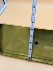 Brass Polished | 5″ X 12” X 3/4″ Surface Mount Drip Tray With Drain