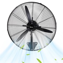 30″ Oscillating Wall Fan, 12974 CFM High Velocity Industrial Heavy Duty Shop Fan