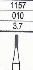 FG1157 Premium Carbide Straight Round End Fissure Bur 6 Blades 10pk
