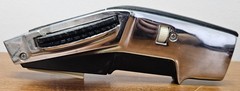 Vintage DYMO 1570 Manual Label Maker Embosser Handheld Chrome Black Tested Works