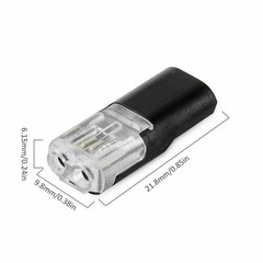 50PCS 2 Pin Wire Connectors Tool-Free No-Strip Quick Splice for LED Strip Light