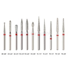 100Pc Dental Diamond Bur FG Friction Grip Tapered Fit High Speed Handpiece