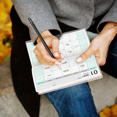 Pocket Calendar 2027 2028 Small Organizer 3.5×6.5 Inch Waterproof PVC Cover
