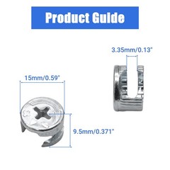 Litoexpe 15 x 9.5 mm Cam Lock Nut 10 Pcs, Joint Connector Locking Nuts Furnit…