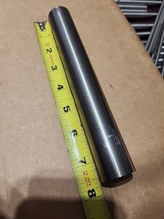 (Tag C69) 1.125″ Dia Titanium Round Rod x 7+” Inch Long 6AL4V-ELI Medical Grade