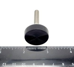 1/4″-20 x 1 1/2″ Knurled Thumb Screw Bolts Stainless Steel Black Round Knob
