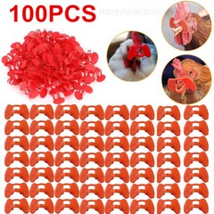 100pcs Pinless Chicken Peepers Pheasant Poultry Blinders Spectacles No Fight US