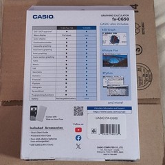 Casio fx-CG50 Graphing Calculator Color Display Python Handheld Battery